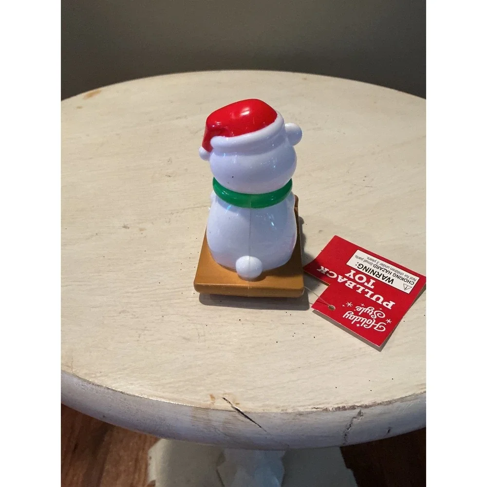 Holiday Style Polar Bear Pullback‎ Toy Sled Christmas Kids Fun
